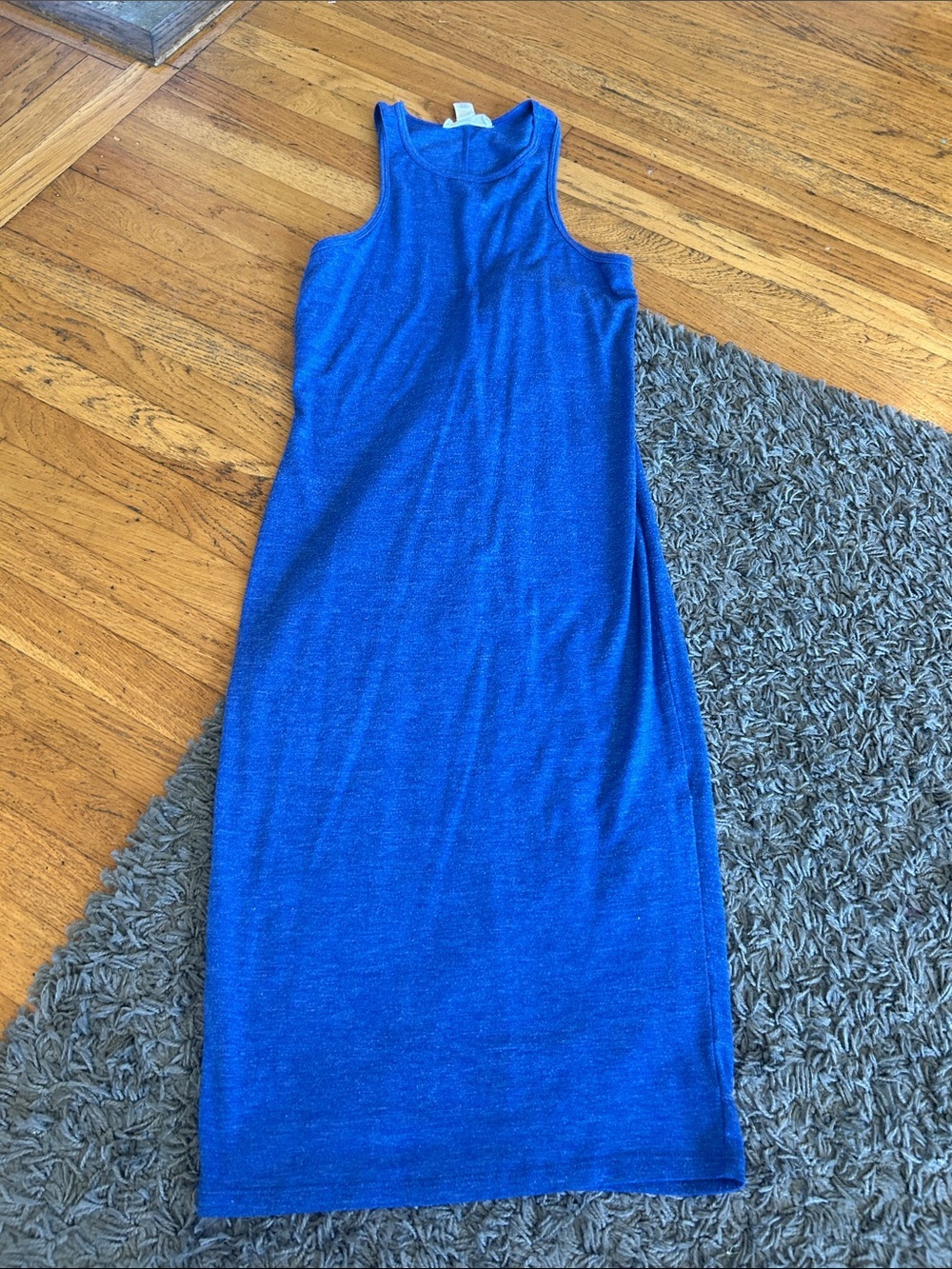 Forever 21 Sleeveless Blue Cotton Midi Dress Size Small